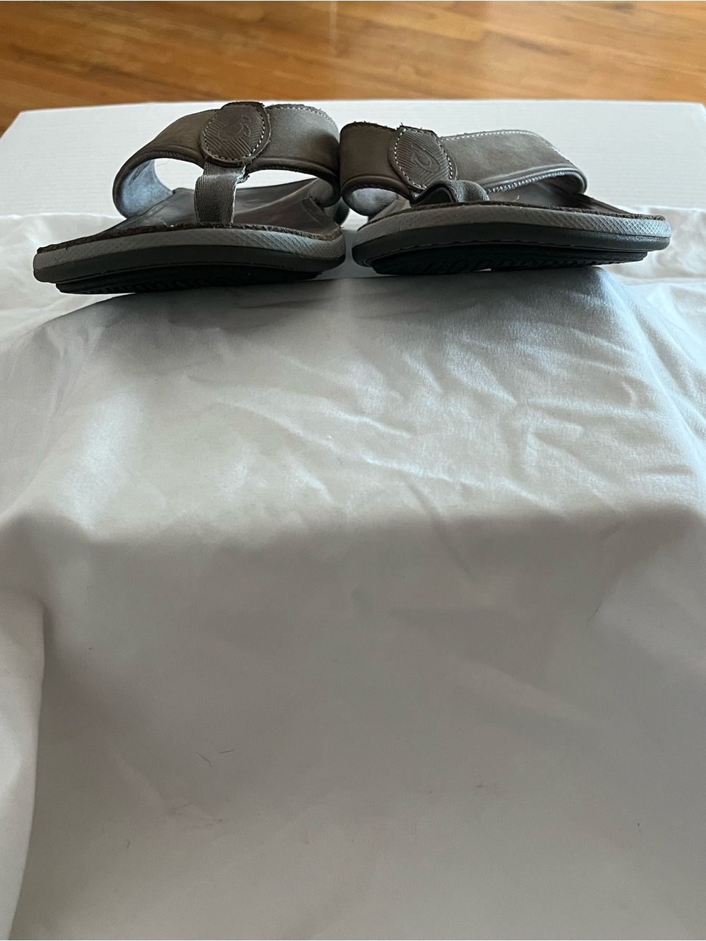 OluKai Tuahine Waterproof Leather Brown Hawaiian Sandals 10465-4Q4Q  Size 12 - Picture 3 of 9